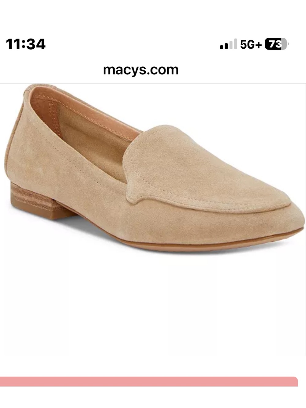 Vince Camuto Cinthia Suede Loafers Tobacco  LIKE NEW size 8